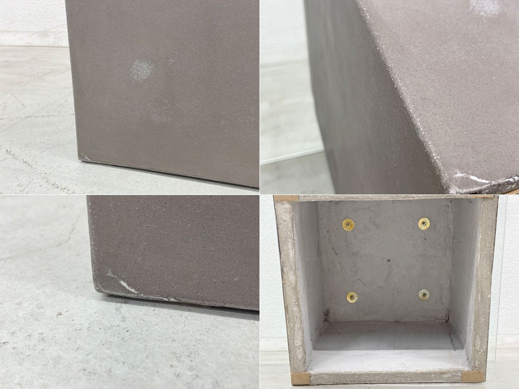 モーダエンカーサ moda en casa フライングテーブル FLYING TABLE コンクリートベース ガラス ローテーブル 定価 ¥72,600- 〓