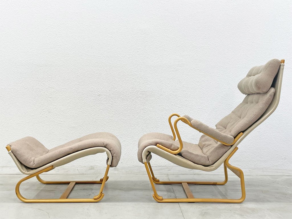 天童木工 TENDO ブルーノ・マットソン パーニラJ ハイバックチェア イージーチェア ベージュ系ファブリック 定価¥312,400- 〓