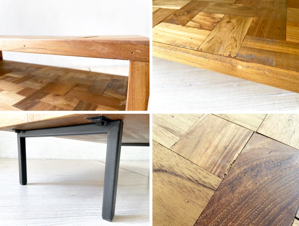 アクメファニチャー ACME Furniture トロイ コーヒーテーブル TROY COFFEE TABLE ローテーブル チーク古材 アイアン W90cm USビンテージスタイル ★