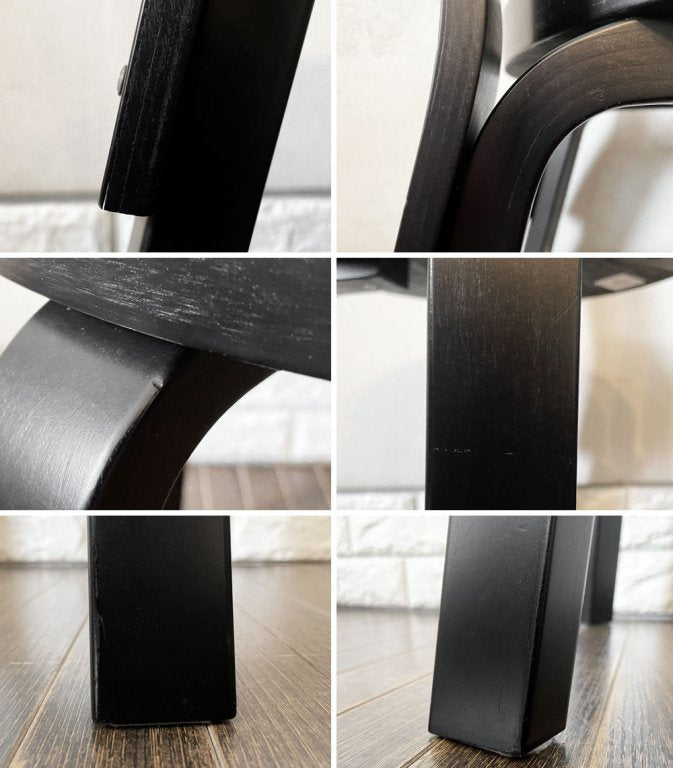 アルテック artek チェア66 Chair66 ダイニングチェア バーチ材 ブラックラッカー アルヴァ・アアルト フィンランド 北欧家具 定価¥71,500- ◎