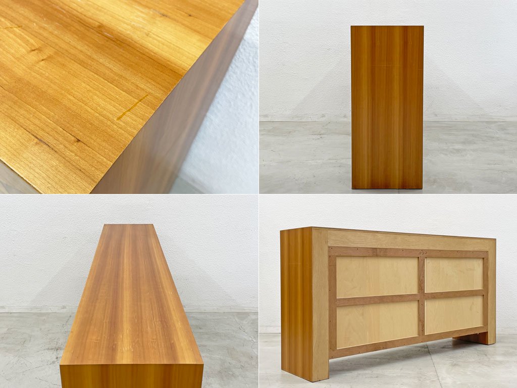 オリジナル オーダー家具 チェリー材 リビングボード サイドボード キャビネット 収納家具 幅160cm 〓