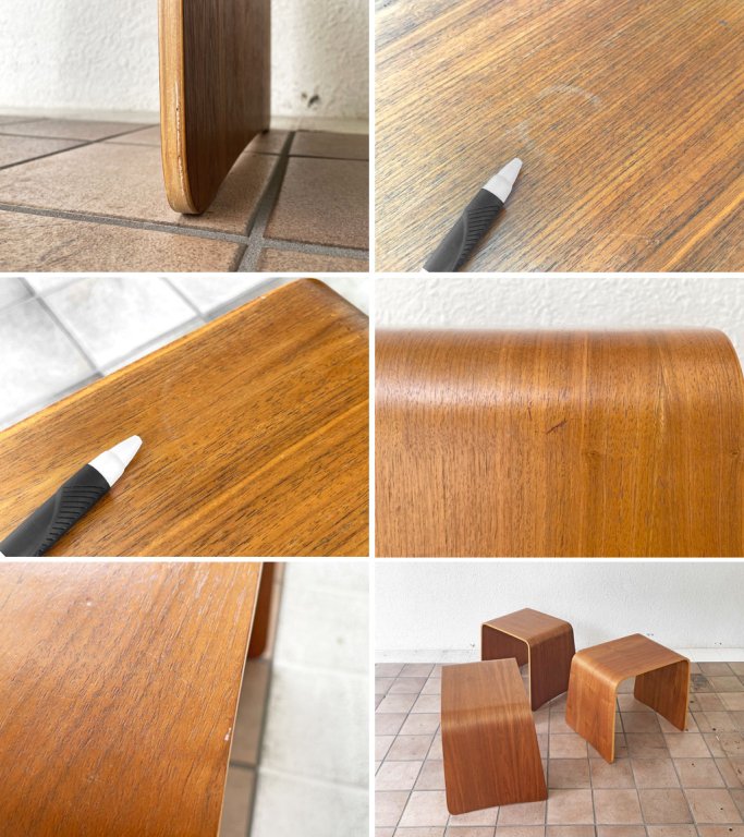 ハビタ habitat トリオ Trio ネストテーブル サイドテーブル 3連 ウォールナット プライウッド 英国 ◇