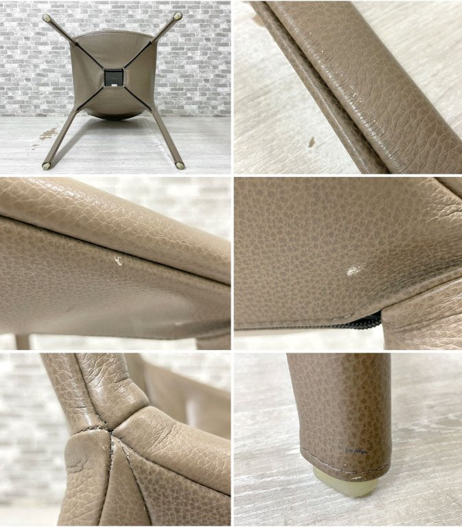 モルテーニ Molteni&C アウトライン OUTLINE ダイニングチェア 本革 フルカバーリング仕様 アリック・レヴィ イタリア モダン 定価¥223,300- F ●