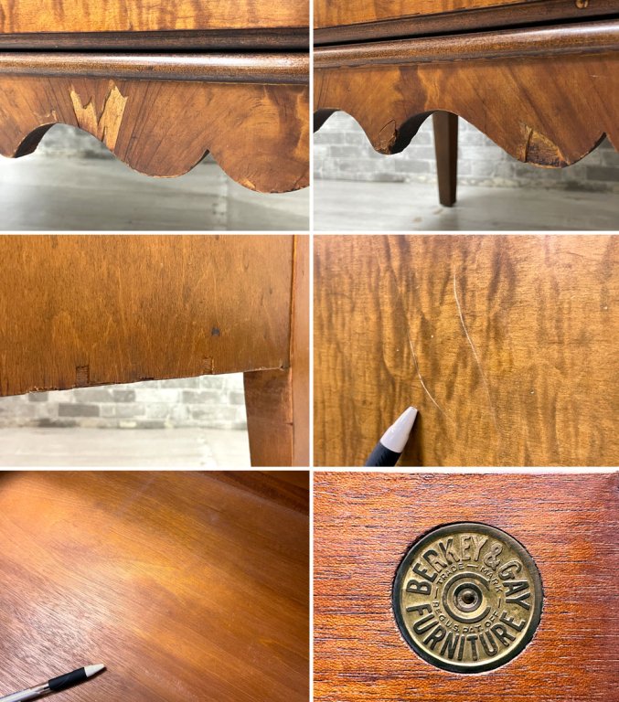 USビンテージ バーキー&ゲイファニチャー Berkey & Gay Furniture Co. 4段 チェスト 1929~1935年 ビンテージ 米国家具 ●