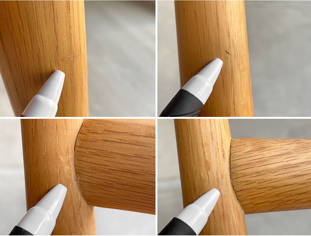 日進木工 Nissin ホワイトウッド WHITE WOOD ダイニングチェア セミアームチェア WOC-131 オーク ウォールナット カバーリング オレンジ 定価\61,600- A ♪