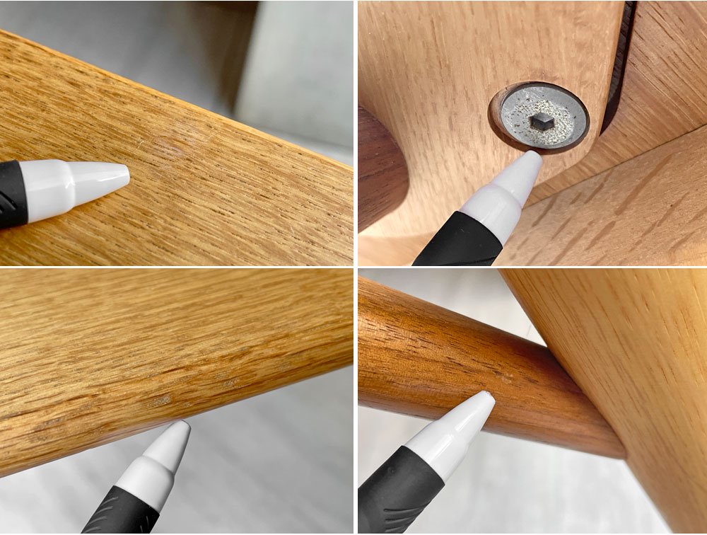 日進木工 Nissin ホワイトウッド WHITE WOOD ダイニングテーブル オーク材 ブラックウォールナット WOT-680型 150cm 定価\209,000- ♪