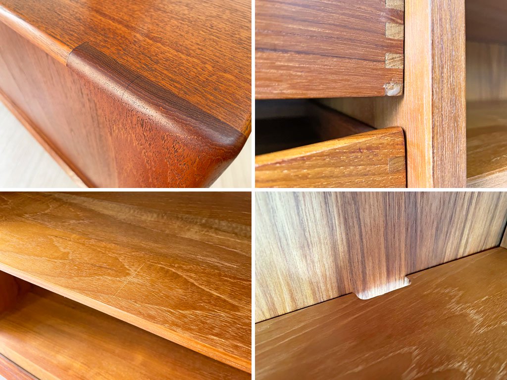 バーンハートピダーセン&サン Bernh. Pedersen & Son ビンテージ No.142 サイドボード チーク無垢材 蛇腹扉 ヨハネス・アンダーセン 北欧家具 ★