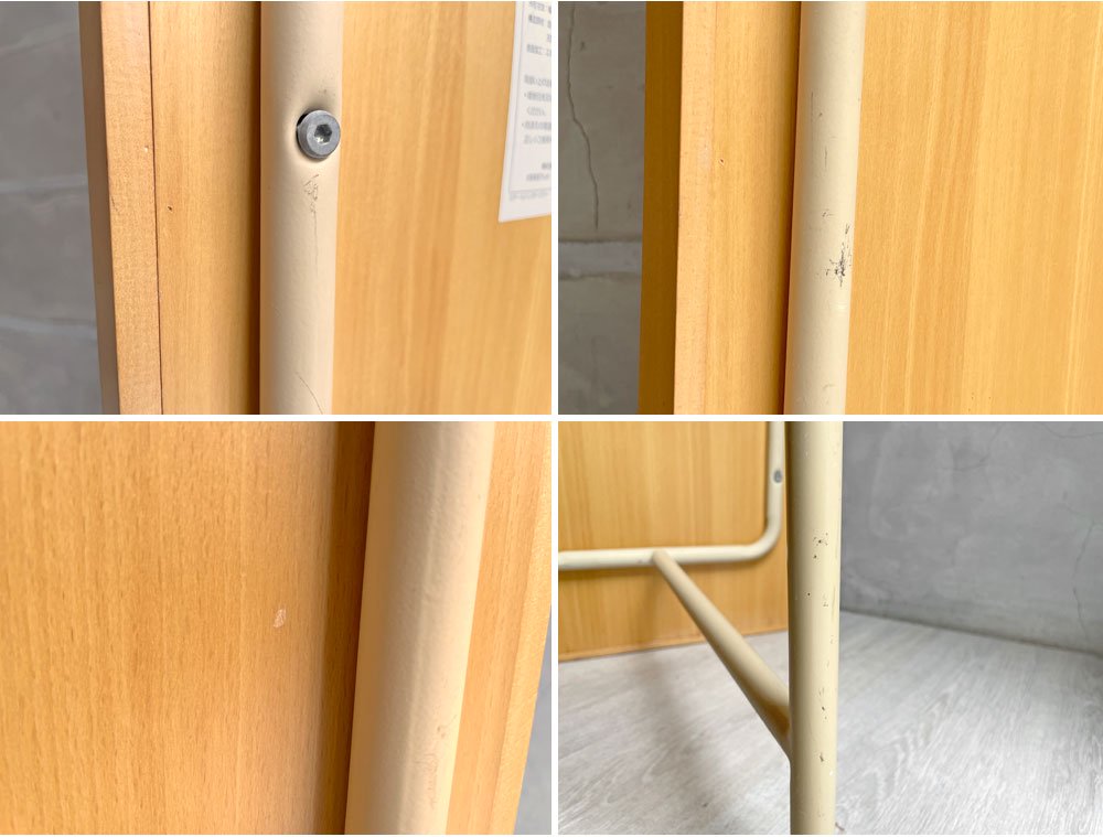 無印良品 MUJI ブナ材 スチールハンガー スタンドミラー 廃盤 ナチュラル H153㎝ ♪