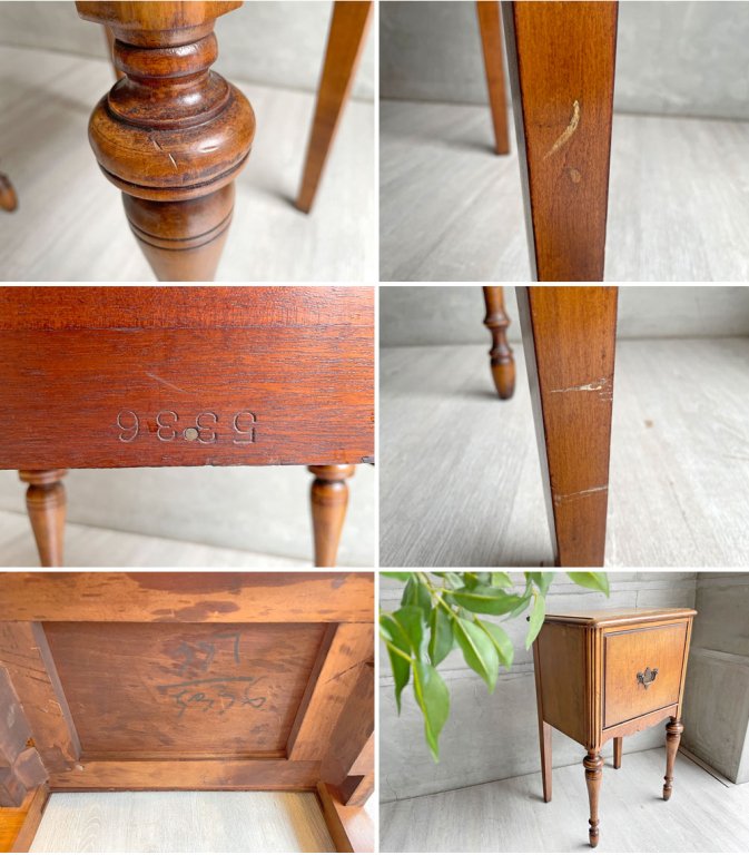 USビンテージ バーキー&ゲイファニチャー Berkey & Gay Furniture Co. チェリー材 ナイトテーブル ミニキャビネット 米国家具 ♪