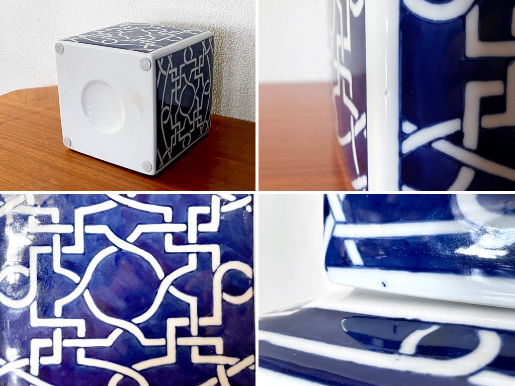 ザ シークレットガーデン THE SECRET GARDEN ジンジャーポット 飾り壺 セラミック 陶器 BLUE & WHITE シノワズリ 中国古典柄 参考定価 15,180円 ◇