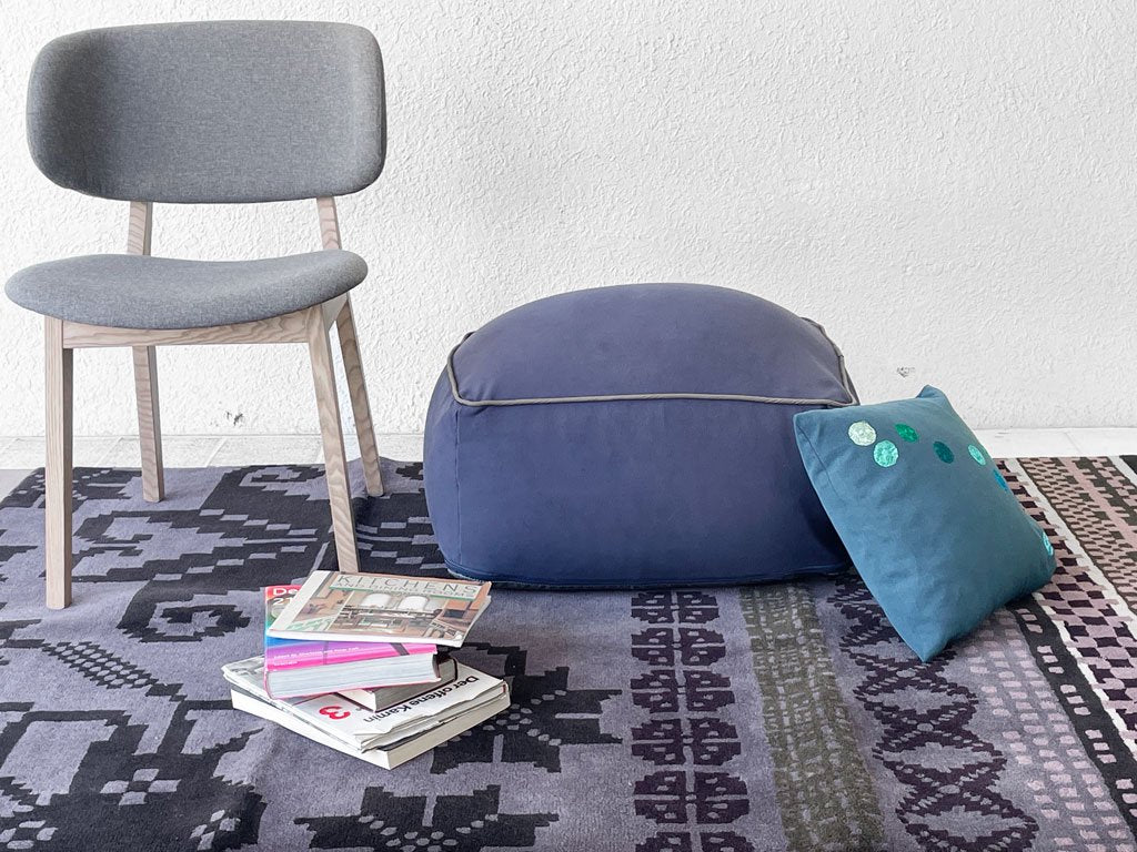 ナニマルキーナ Nanimarquina ラグマット 140×200 ラナウール100% パープル 幾何学模様 コンテンポラリー スペイン SEMPRE取扱 ◇