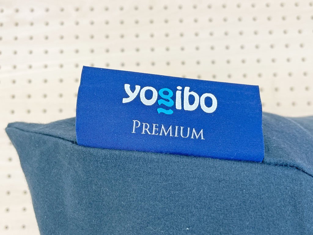 ヨギボー yogibo ピラミッド プレミアム Pyramid Premium ビーズクッション ネイビ-ブルー カバーは新品未使用品 定価¥25300 〓