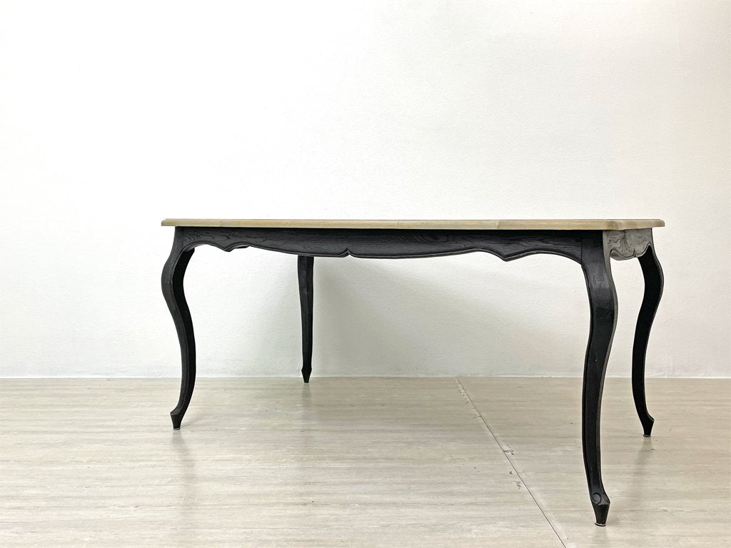 サラグレース Sarah Grace SGD ダイニングテーブル Elegance オーク材 ブラックペイント W160 フレンチスタイル シャビーシック 廃番色 参考価格¥148,500- ●