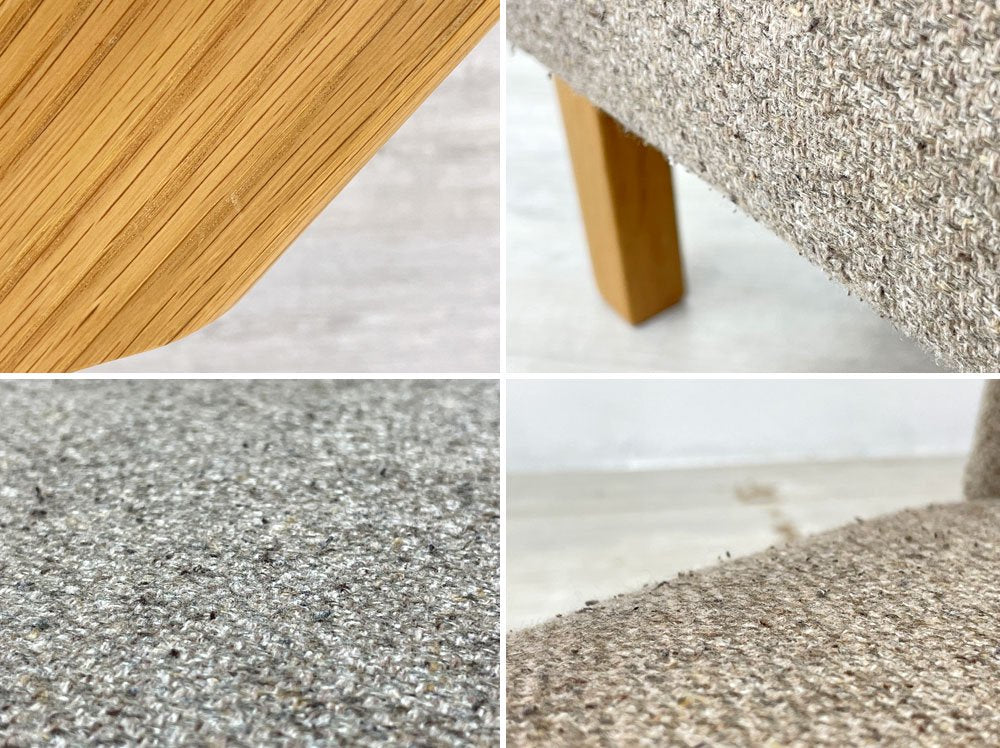 ウニコ unico ヴィスカ VISKA 2シーターソファ カバーリング オーク材 ナチュラルカラー ベージュ色ファブリック 北欧スタイル 定価¥149,600- ●