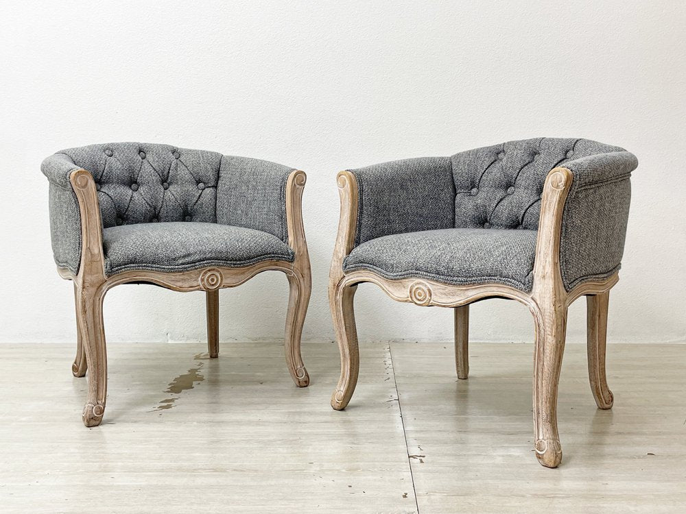 ガルト GART モッシュ mosh シリーズ セッコチェア SECCO CHAIR 1Pソファ ラウンジチェア アーム ファブリック ラバーウッド グレー クラシカル 定価¥26,399- A ●