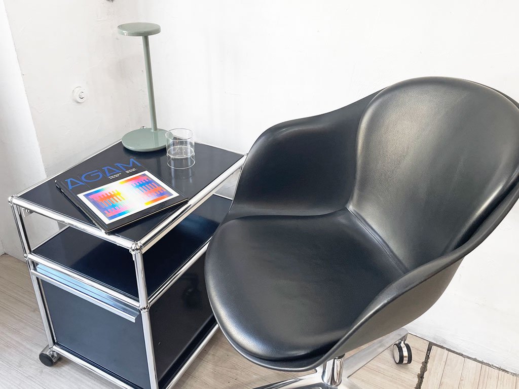 ボーコンセプト BoConcept アデレード ADELAIDE デスクチェア アームチェア 回転ベース キャスター レザー ★