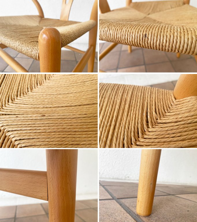 カールハンセン&サン Carl Hansen & Son CH24 Yチェア ビーチ材 クリアラッカー塗装 日本仕様サイズ 純正レザークッション付き ハンス・J・ウェグナー 北欧家具 ◇