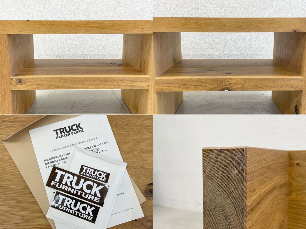トラックファニチャー TRUCK FURNITURE ベンチ&シェルヴズ BENCH AND SHELVES TVボード オーディオラック ホワイトオーク 楢無垢材 展示品相当 〓