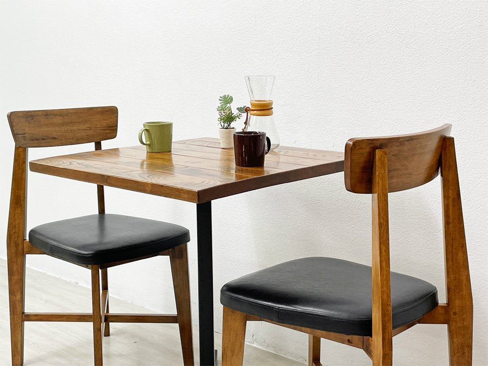 アクメファニチャー ACME Furniture グランビュー GRANDVIEW カフェテーブル オーク無垢材 スチール スクエア天板 インダストリアル W65cm 定価¥55,000- ●