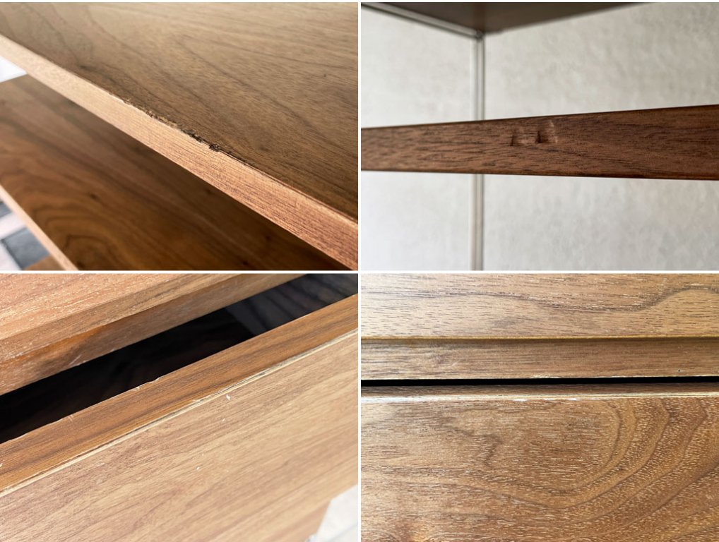 無印良品 MUJI ステンレスユニットシェルフ ウォールナット材 専用ボックス引出し2段×2+棚板3枚 ナチュラル シンプルデザイン 定価92,820円 ◇