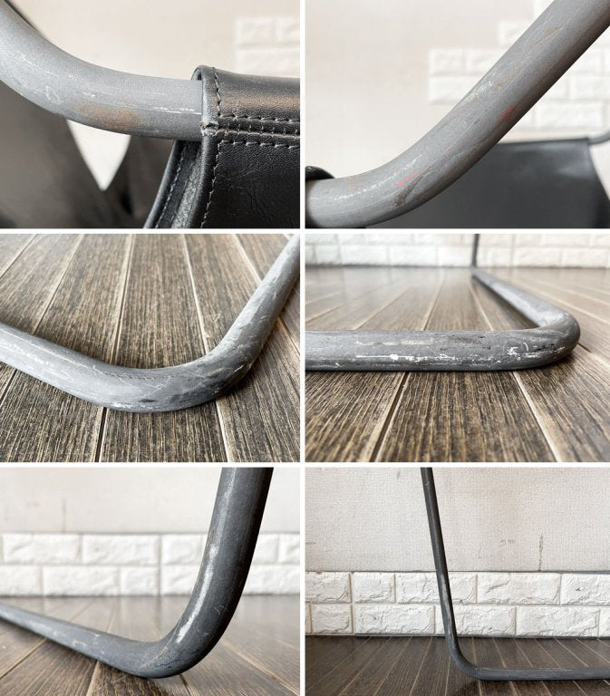 オブジェクト OBJEKTO パウリスターノ アームチェア PAULISTANO ARM CHAIR ブラックレザー パウロ・メンデス・ダ・ロシャ コンランショップ取扱 MoMA ◎