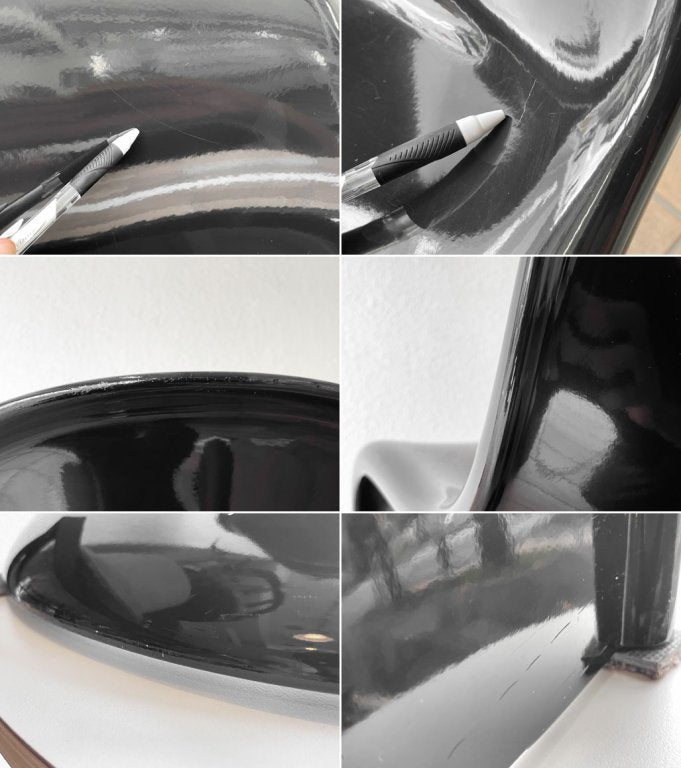 ヴィトラ vitra パントンチェア クラシック ヴェルナーパントン Verner Panton FRP製 ブラック スペースエイジ ミッドセンチュリー ◇