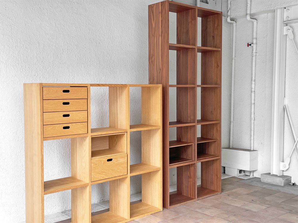 無印良品 MUJI スタッキングシェルフ オープンシェルフ 3段3列 オーク材 スタッキングチェスト付き 参考定価約¥52880- ◇