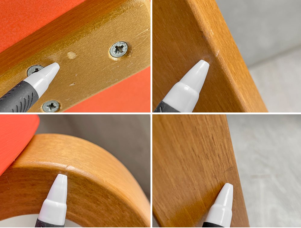 アルテック Artek スツール60 Stool60 ヘラ・ヨンゲリウス コレクション2014 アルヴァ・アアルト 3本脚 オレンジ x ハニーステイン ♪