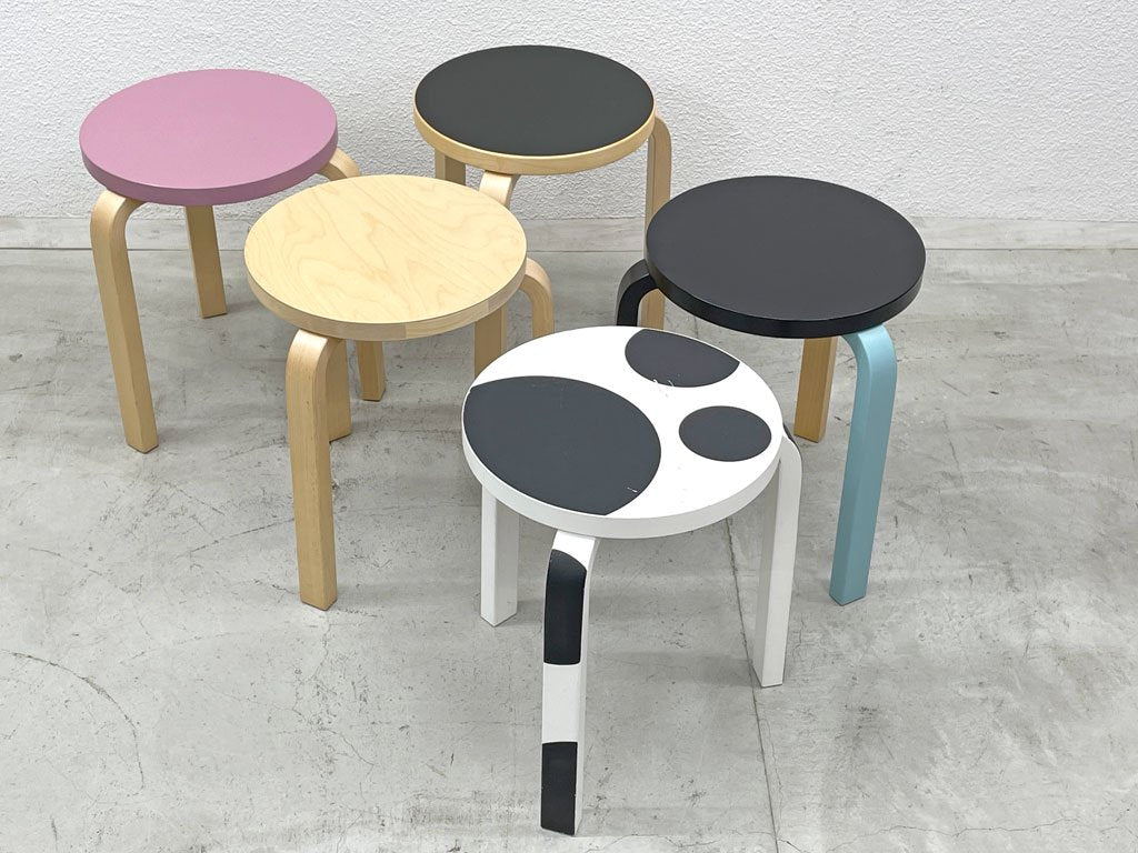 アルテック Artek スツール60 Stool60 ヘラ・ヨンゲリウス コレクション 2014 アルヴァ・アアルト バーチ材×パープル 〓