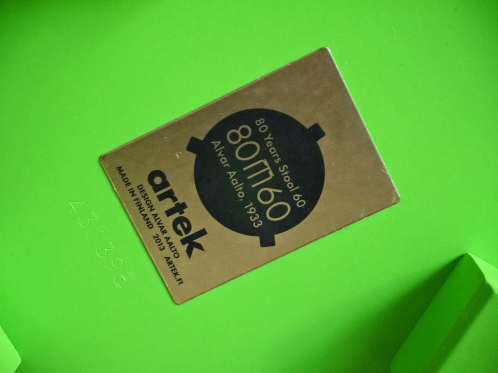 アルテック artek スツール60 Stool60 3本脚 80周年記念モデル DOVER STREET MARKET GINZA BY KLEIN DYTHAM アルヴァ・アアルト 北欧家具 ■