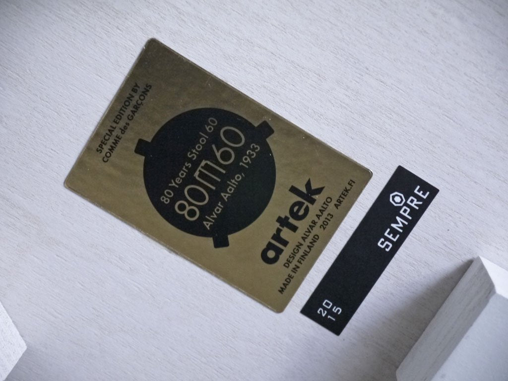 アルテック artek スツール60 Stool60 3本脚 コム・デ・ギャルソン COMME des GARÇONS ホワイトラッカー×ブラックドット アルヴァ・アアルト 北欧家具 ■