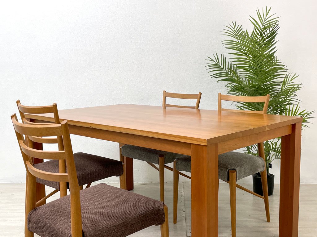 アクタス ACTUS レン REN ダイニングテーブル ブラックチェリー無垢材 W150cm ウレタン塗装 定価¥312,400- ●