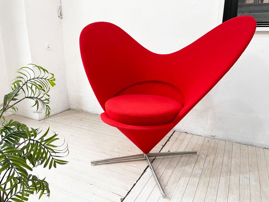 ヴィトラ vitra ハートコーンチェア Heart Cone Chair レッド ヴェルナー・パントン Verner Panton スペースエイジ ラウンジチェア 回転椅子 ★