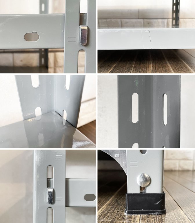 ディーアンドデパートメント D&DEPARTMENT 工業用スチールシェルフ 4段 グレー W88cm インダストリアル 定価¥34,100- ◎