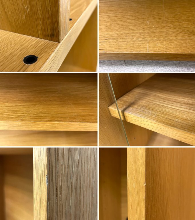 無印良品 MUJI スタッキングキャビネット Cセット オーク材 W162.5cm AVボード 壁面収納 ナチュラル シンプルモダン ●