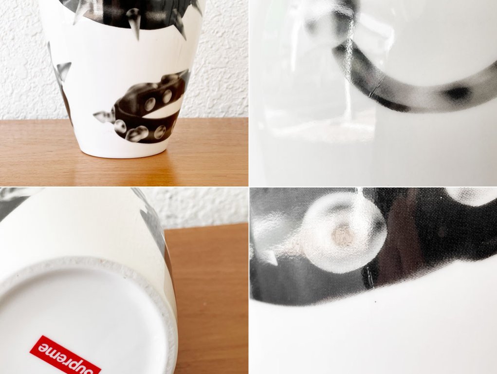 シュプリーム Supreme studded collars vase 花瓶 壺 フラワーベース ホワイト 20AW ◇