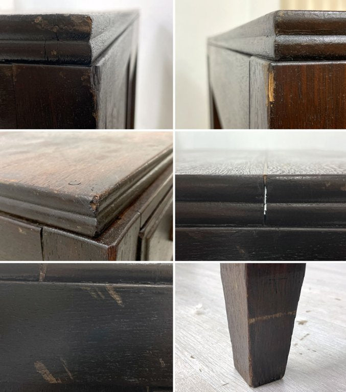 ジャパンビンテージ Japan Vintage 古い木味のデスク 机 片袖 抽斗 W106 国産家具 古家具 昭和レトロ ●