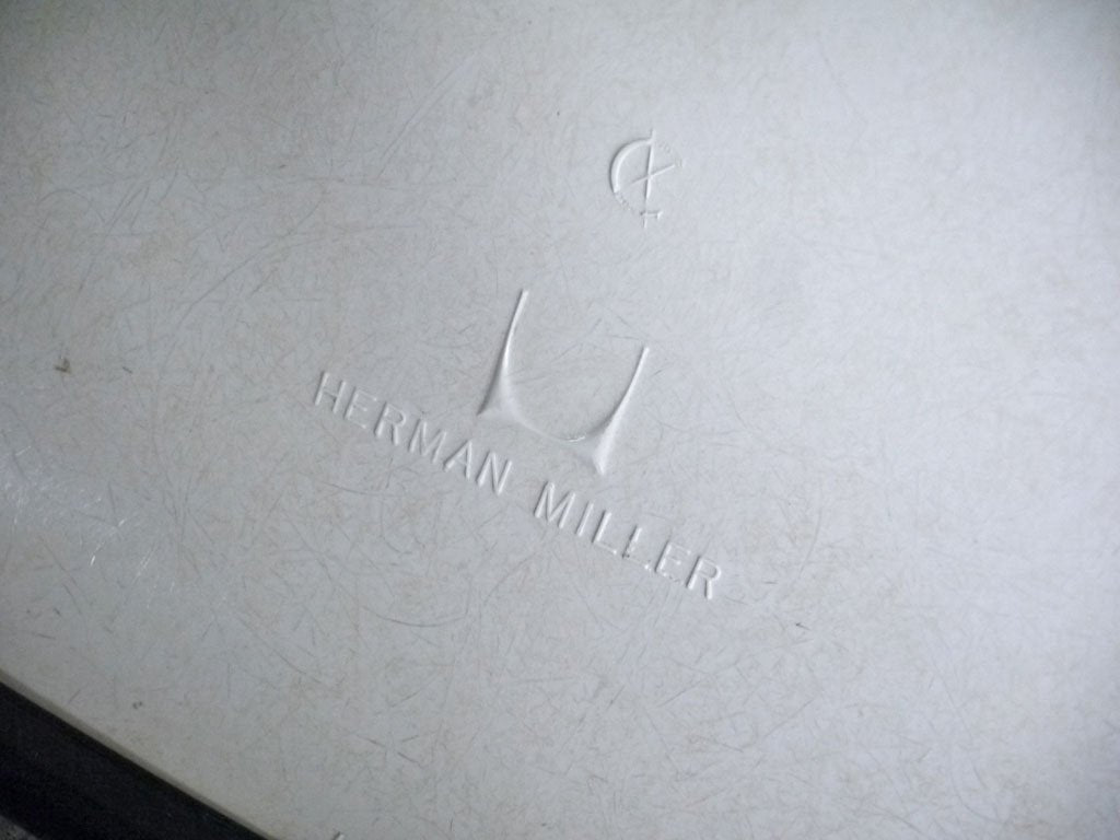 ハーマンミラー Herman Miller ビンテージ サイドシェルチェア ナウガレザー レッド スタッキングベース C&R イームズ ミッドセンチュリー ■