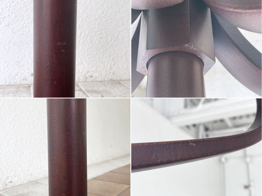 秋田木工 Akimoku No.48 コートスタンド ポールハンガー 曲木 ブナ材 ブラウン 剣持勇 ビンテージ ◇