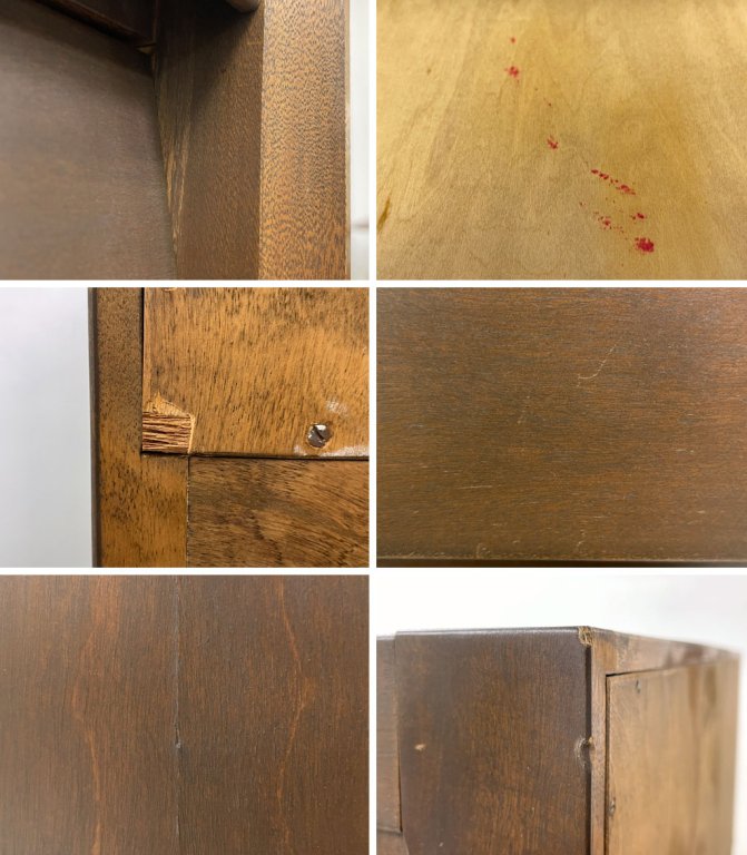 横浜元町 竹中家具 takenaka furniture ビンテージ ハイチェスト 抽斗10杯 シェルフ ダークブラウンペイント クラシカルスタイル 衣装箪笥 整理箪笥 タンス ●