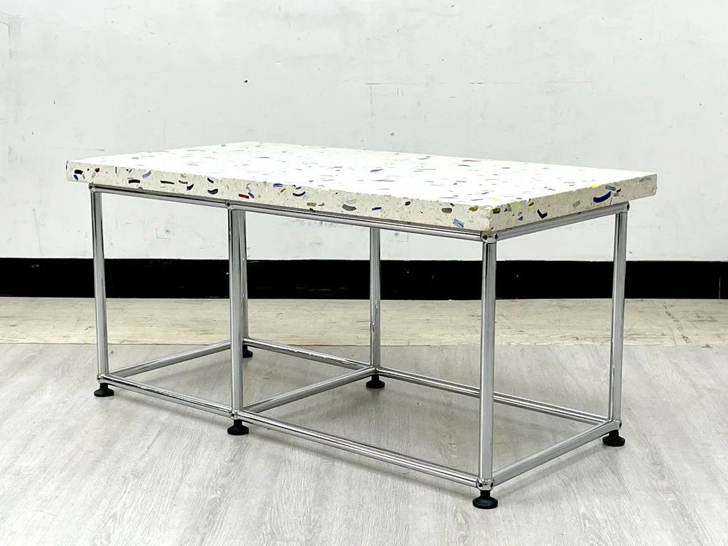 倉俣史朗 Shiro Kuramata スターピース テラゾー(人工大理石)×ガラス 80年代ビンテージ 90×45cm 希少 ●