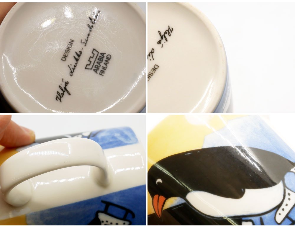 アラビア ARABIA ペンギン Whoops! マグカップ 2010年 ヘルヤ・リウッコ・スンドストロム フィンランド 北欧食器 ●
