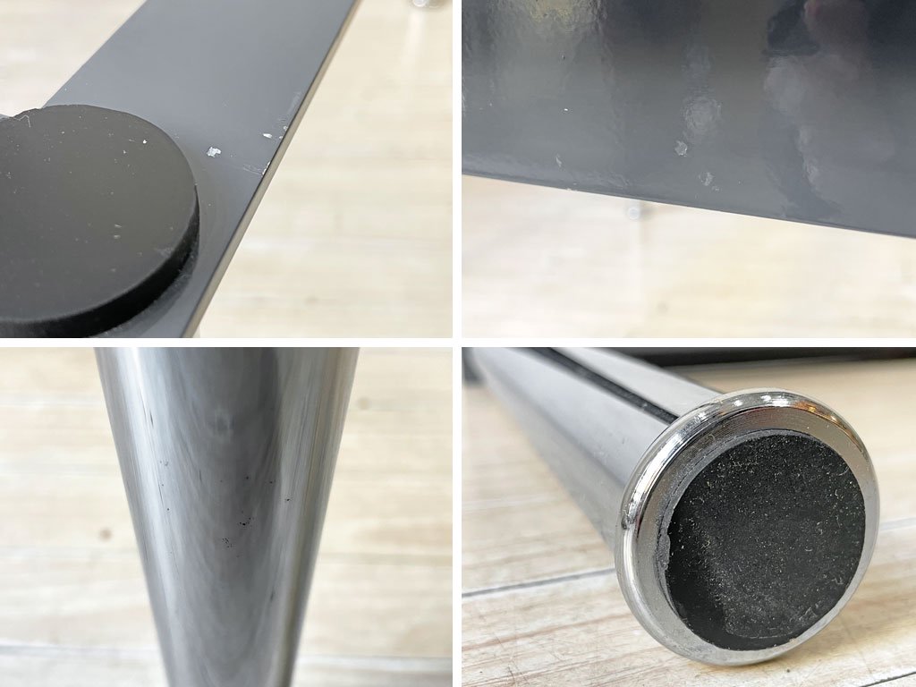 カッシーナ Cassina LC10-P ガラスローテーブル コーヒーテーブル センターテーブル W70cm ル・コルビジェ シャルロットペリアン ピエールジャンヌレ 定価385,000円 ★