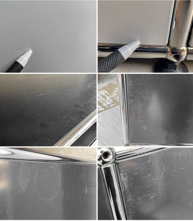 ユーエスエムハラー USMハラー USM Haller モジュラーファニチャー キャビネット シェルフ 2列2段 W152×H74cm ドロップダウンドア×2 ♪