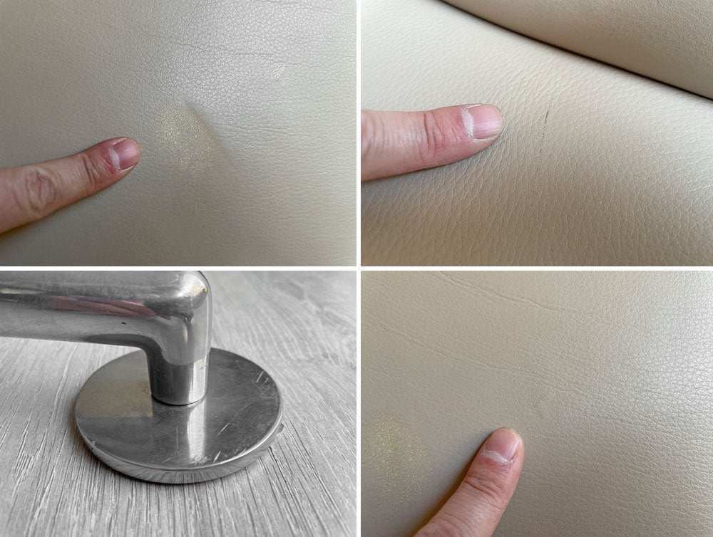 ノル Knoll KNコレクション KN01 スウィベルチェア ラウンジチェア 本革 ピエロ・リッソーニ アルミニウムベース 定価\660,000- ♪