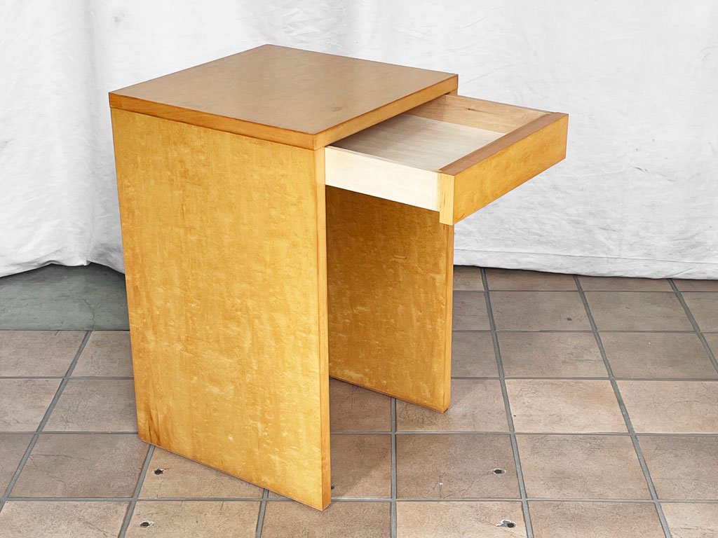 イデー IDEE スクエア ナイトテーブル SQUARE NIGHT TABLE サイドテーブル ベットサイドテーブル メープル ナチュラルモダン 廃盤 希少 ◇