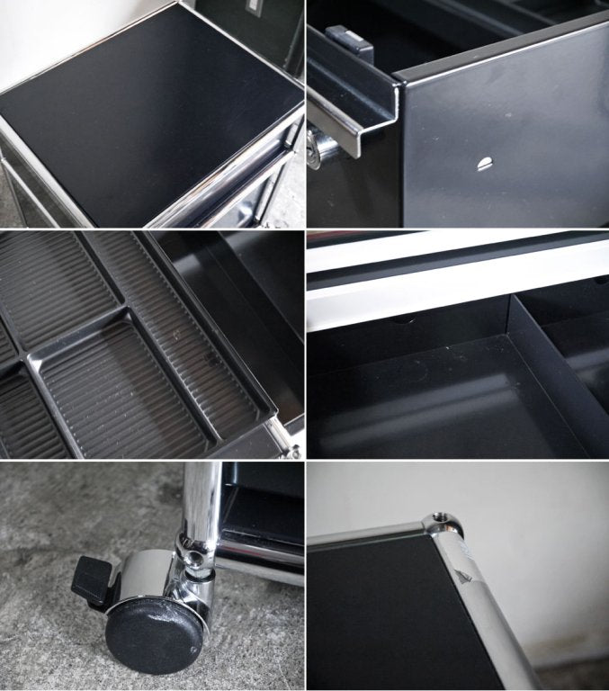 USMハラー USM Haller モジュラーファニチャー Modular Furniture ハラーシステム ロールボーイ デスクワゴン グラファイトブラック ■