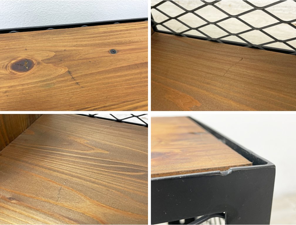 インダストリアルブランチ INDUSTRIAL BRANCH TVボード ROBUST GUY TV-021 AVボード 純国産檜無垢材 黒皮鉄 工業系 国産家具 定価¥214,200- ●
