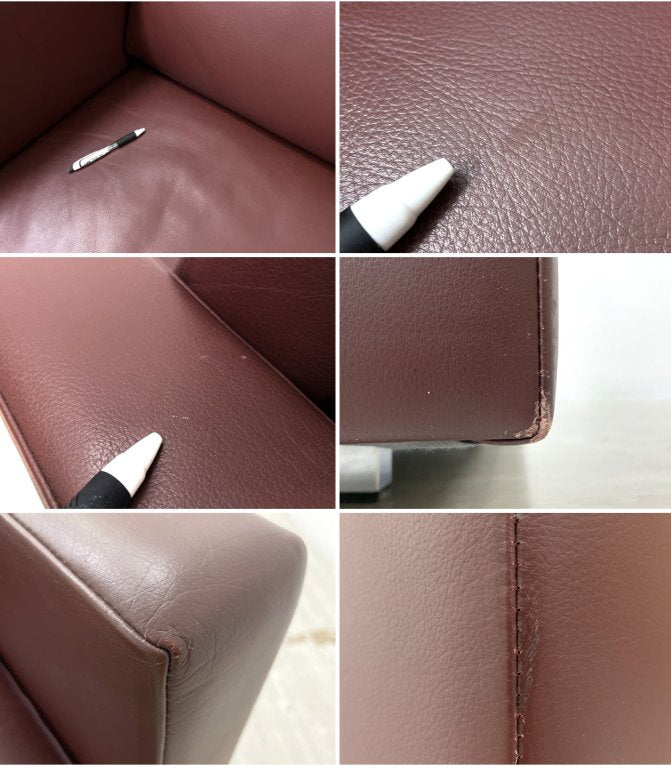 ノル Knoll チャールズフィスターコレクション Charles Pfister Collection 1Pソファ アームチェア フルレザー 本革 定価1,056,000円~ ●