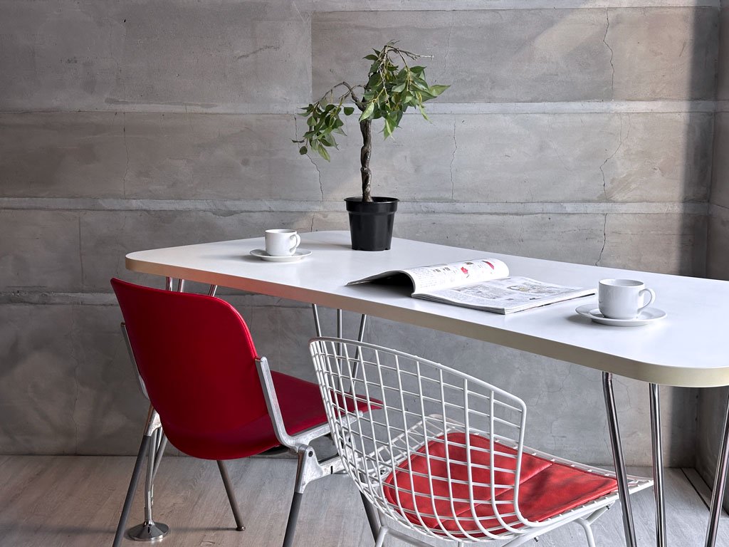 カルテル Kartell マックステーブル MAX TABLE ホワイト ミーティングテーブル 固定脚 フェルーチョ・ラヴィアーニ Ferruccio Laviani 定価¥197,500- ♪